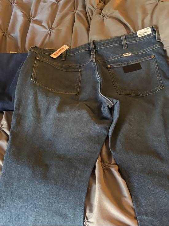 Wrangler Pants - Wrangler Men's Dark Blue Straight Leg Jeans